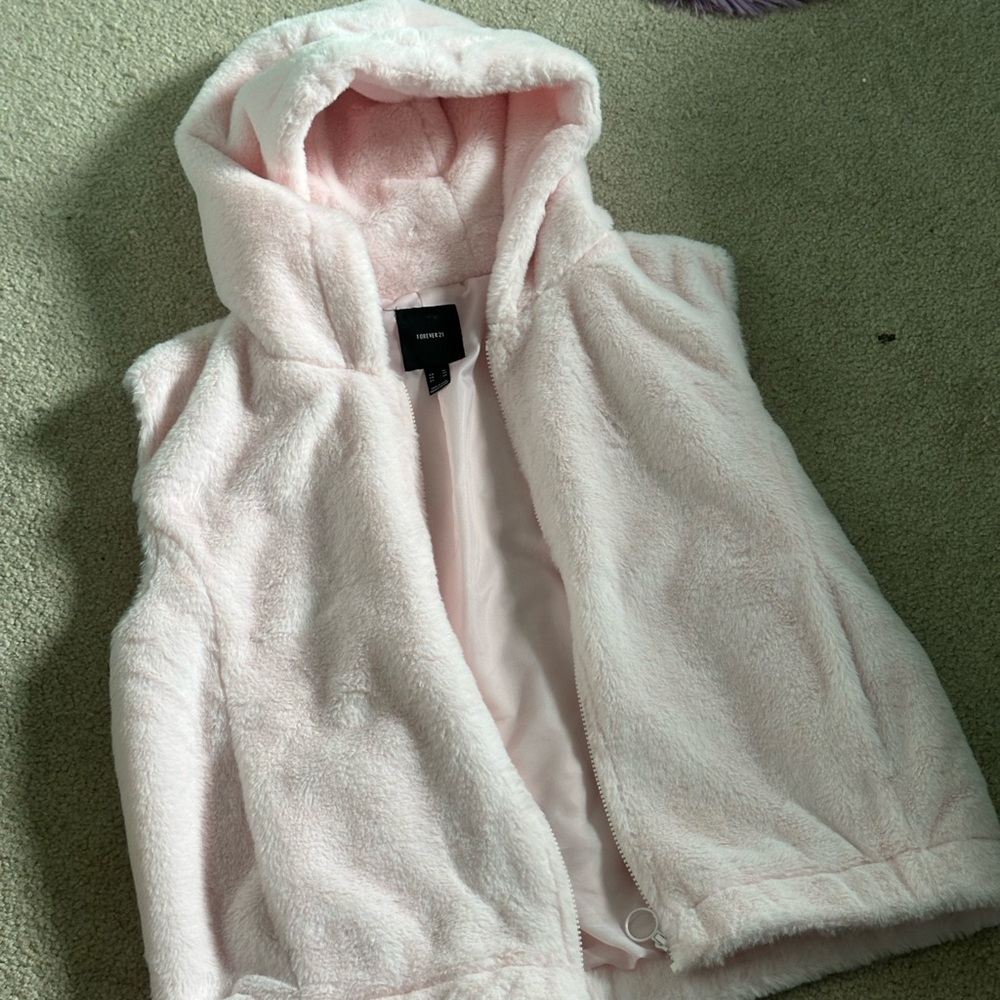 Cozy Pink Hooded Vest